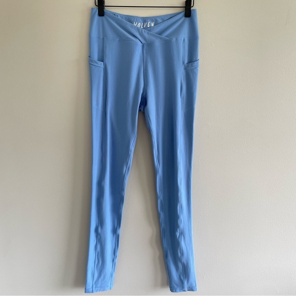 Wolven Women's Crossover Pocket Legging Juniper Size Large - Picture 1 of 7